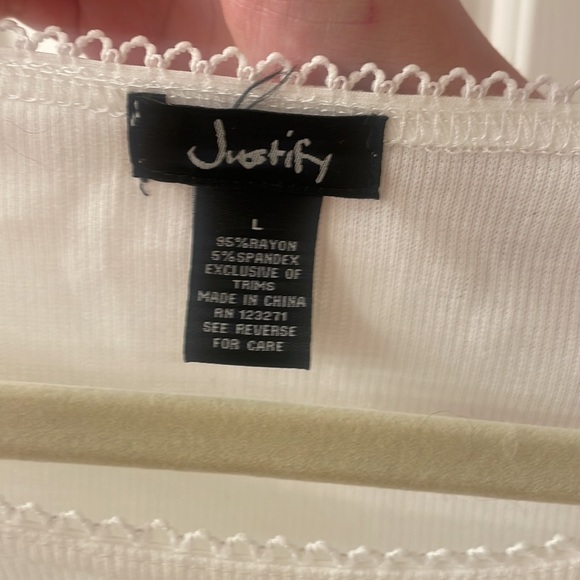 White Ribbed Top - Picture 5 of 5